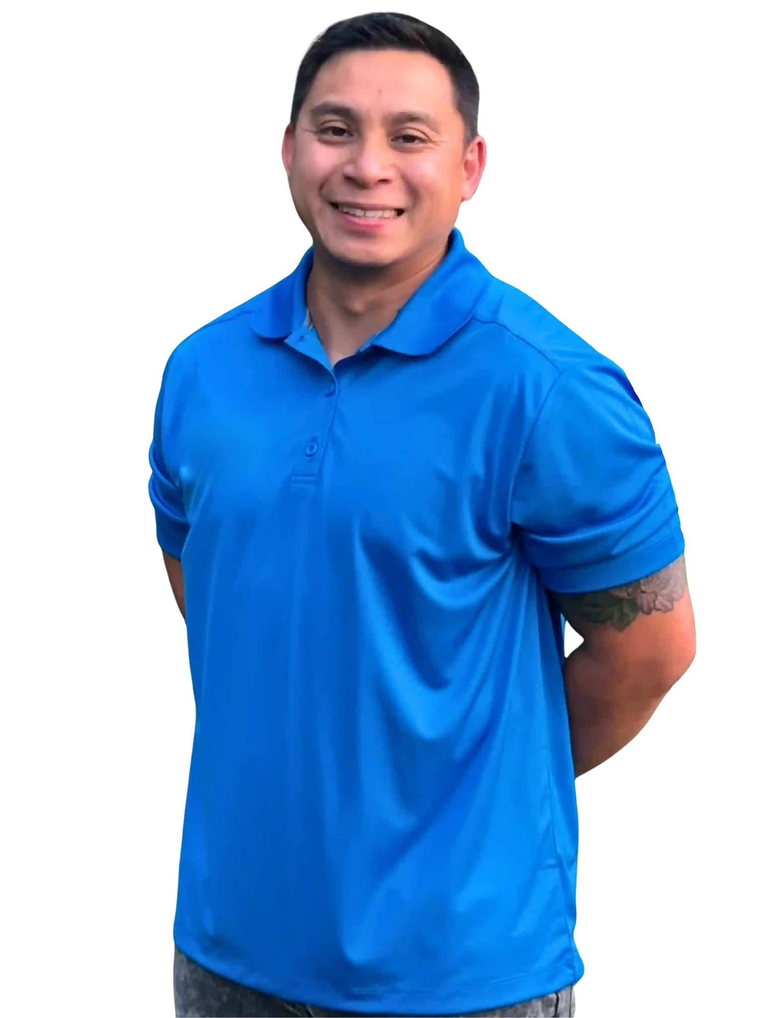 Founder and CEO of home purchasing pros in a blue polo is a cash home buyer in nj that is ready to purchase if you are trying to sell my nj home fast